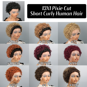 <span class=keywords><strong>Parrucche</strong></span> <span class=keywords><strong>Corte</strong></span> Pixie Cut in Capelli Umani per Donne, Parrucca con Onde Finger Wave, Colore Naturale, Senza Colla, Realizzata a Macchina - Product Image 5