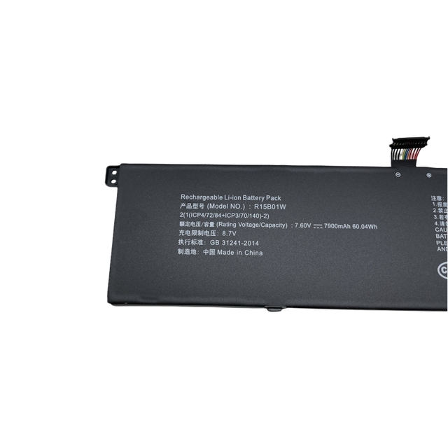 Laptop Battery Parts for Model R15B01W 15.2V 55.02Wh Black Stock Lithium Rechargeable Digital Batteries 1 Year Warranty