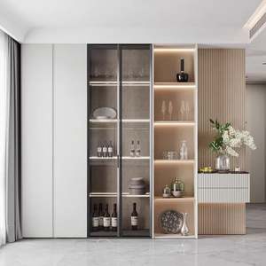 Aparador de Madera de Estilo Moderno con 2 Puertas, Estantes Abiertos, Amplio Espacio de Almacenamiento, Multifuncional, Decoración para Comedor, Muebles para el Hogar, Sala de Estar - Product Image 4