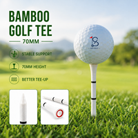 Vente en gros de tees de golf personnalisés avec logo OEM, en bambou/bois, plusieurs tailles 42-83 mm et couleurs, approvisionnement en vrac professionnel