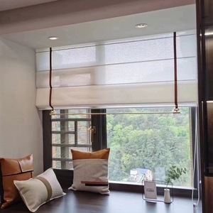 Mantx Roman Blinds Light Filtering Textile Wabi Sabi Style Ceiling Installation Automatic For Small Apartments - Product Image 3