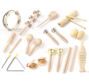 Orff Bộ gõ tam giác sắt Tambourine âm nhạc trẻ em castanet búa cát Đôi Xi lanh Clasp chuông - Product Image 1