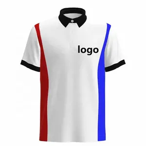 Grosir seragam katun poliester kaus polo golf pria kaus polo logo bordir cetak kustom untuk pria