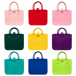 Piccola Borsa in Feltro Semplice per Bambini 3-6 Anni, Borsa Riutilizzabile per la Spesa, Regalo per Feste, Fai da Te e Artigianato - Product Image 2