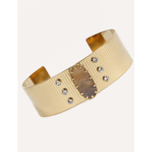 Bracelet manchette ajustable YFB B246 tendance été en résine, cristal et acier inoxydable pour femme – Vente en gros - Product Image 5