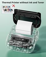 Printer Label Termal Portabel Phomemo M220 75mm Antarmuka USB Gaya Hitam Putih untuk Penggunaan Supermarket/Bisnis