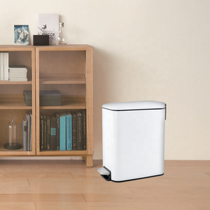 <span class=keywords><strong>Poubelle</strong></span> de cuisine à pédale en acier inoxydable, corbeille rectangulaire à fermeture souple, revêtement poudre, bac de cuisine, 5 l - Product Image 6