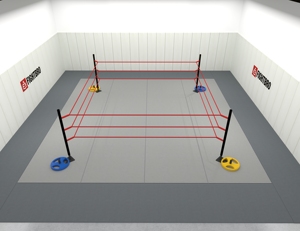 <span class=keywords><strong>Mini</strong></span> <span class=keywords><strong>ring</strong></span> <span class=keywords><strong>de</strong></span> boxe FPR à 3x3 m Anneau portable conçu pour les maisons ou l'entraînement léger - Product Image 3
