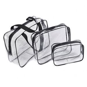 Bolsa de Aseo Transparente Extra Grande de PVC Impermeable con Cierre de Cremallera, Bolsas de Maquillaje Portátiles de Viaje para Mujeres y Niñas - Product Image 1
