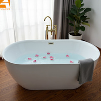 Baignoire autoportante ovale en acrylique Lucite UPC pour adultes, design moderne, baignoire de trempage empilable, vente en gros, commande en gros