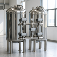 Réservoir de filtration industriel en acier au carbone, filtre à sable mécanique multimédia, cuve sous pression à rétrolavage automatique pour traitement des eaux usées 5000L/heure 1
