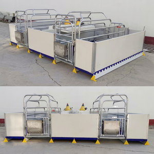 Cage de maternité/nourrissage intégrée 2,2*3,6m galvanisée à chaud avec lattes en plastique et acier en V, économise l'alimentation et garde les porcelets au chaud jusqu'à 25 kg (sevrage) - Product Image 1