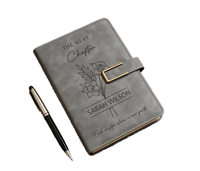 Carnets et agendas A5 en cuir personnalisables avec logo, rechargeables, avec stylo, coffret cadeau, impression sérigraphiée, style décontracté