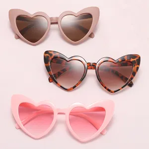 New Fashion Heart Kids Sunglasses Manufacturer Custom Trendy Sunglasses PC Frame AC Lens UV400 Boys Girls Baby Sunglasses