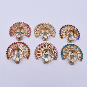 Оптовая продажа с фабрики: винтажная подставка для телефона в форме павлина из металла с инкрустацией бриллиантами, многофункциональная настольная подставка для телефона, подарок - Product Image 6