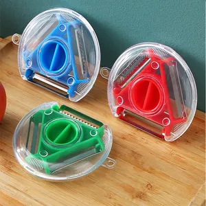 1Pc 3 In 1 Multifunctional Peeler <b>Vegetable</b> <b>Fruits</b> Peeler Shredded Peeling Artifact Kitchen <b>Tool</b> Accessories - Product Image 4