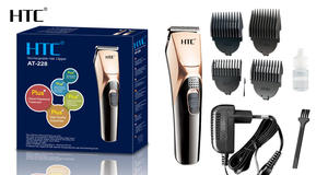 Cortadora de Pelo HTC AT-228 <span class=keywords><strong>Zero</strong></span> Cutting, Cortadora de Pelo Eléctrica Profesional Recargable para Hombre, Estilo Salón, Inalámbrica, para Cuerpo y Rostro - Product Image 6