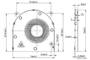 75x75x05mm 5V máy tính xách tay làm mát người hâm mộ <span class=keywords><strong>CPU</strong></span> Fan đối với máy tính xách tay 7505 Bộ vi xử lý ứng dụng - Product Image 2