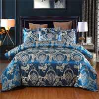 Ensemble de literie en satin brodé de style européen, 3 pièces, drap, taie d'oreiller et housse de couette de luxe, taille personnalisée, achat en ligne