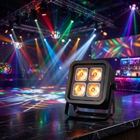 Projecteur LED PAR 4*18W RGBWAUV 6000K CCT en aluminium, batterie 5200mAh rechargeable, DMX sans fil, éclairage de scène