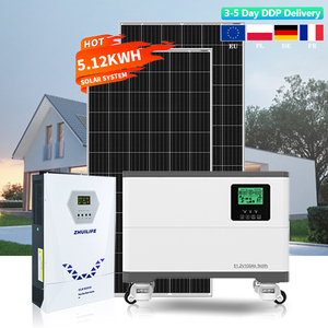 Armoire de stockage d'énergie tout-en-un hors réseau 51,2 V 100 Ah 5,12 kWh LiFePO4 12 V empilable 10 kWh AC CAN Protection IP20 - Product Image 1