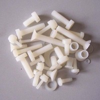 Vis métriques en nylon plastique M1-M3 à tête cylindrique Phillips, filetage grossier/fin, oxyde noir
