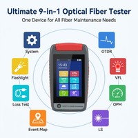FB Smart Mini OTDR 1310/1550/1610/1625/1650nm 22/20dB mit OPM VFL OLS Lichtquelle 80KM Live-Faser-Test OTDR De Fibra Optica