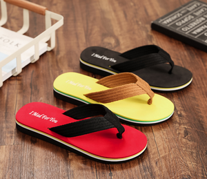 2025 moda yeni adam Flip flop konfor özel toptan saf renk Flip flop açık terlik - Product Image 5