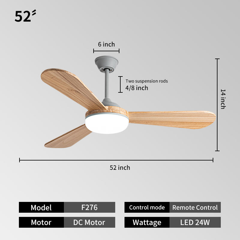 ไม้สีเทา + 52นิ้ว