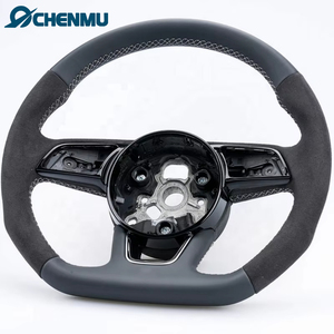 <span class=keywords><strong>Volante</strong></span> de cuero completamente perforado con fondo plano, montaje deportivo adecuado para Audi A1 A2 A6 A3 Q3 Plug and <span class=keywords><strong>Play</strong></span> - Product Image 4
