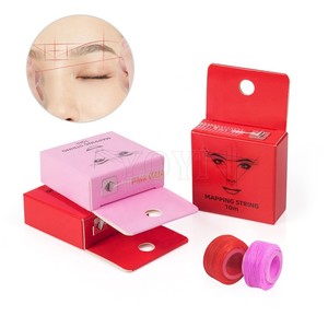Fil de traçage pour sourcils <span class=keywords><strong>rose</strong></span> et rouge en gros, 10m, lignes marron pré-encrées pour maquillage permanent des sourcils - Product Image 1