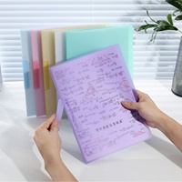 Classeur à anneaux rotatif A4 PP Clip dossier rotatif côté ouvert couleur fraîche tri universel de documents stockage Padfolio dossier
