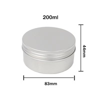 Boîtes en aluminium rondes noires personnalisables pour cosmétiques, pots en étain de 5ml, 10ml, 50ml, 100ml, 250ml, 120ml – Vente en gros