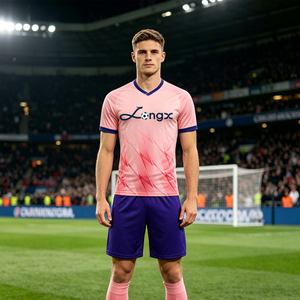 Completo Sportivo Personalizzato 2026: Maglia da <span class=keywords><strong>Calcio</strong></span>, <span class=keywords><strong>Tuta</strong></span> Estiva, Abbigliamento Casual da Uomo, OEM, Asciugatura Rapida, <span class=keywords><strong>Tuta</strong></span> da Corsa in Mesh - Product Image 1