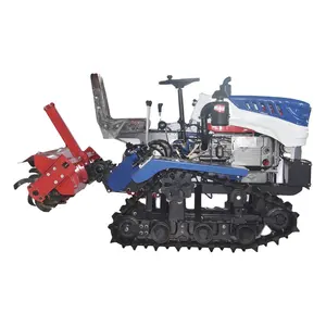 Tractor sobre orugas Farm Orchard Paddy Field/Mini Tractor con arado rotativo Varias máquinas agrícolas