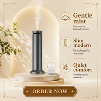 Diffuseur d'arômes AeroScent K26s 200ml en alliage d'aluminium, contrôle intelligent par application, design tour de bureau pour usage domestique et commercial 130 ㎡
