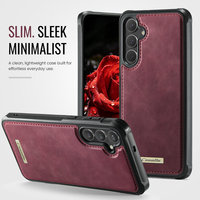 Coque arrière de qualité supérieure avec chargement sans fil pour Samsung S25, étui de protection en cuir pour Samsung S25, S25 FE, S25 Plus