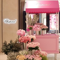 Chariot à fleurs portable Yicheng en gros, chariot à desserts, décorations pour mariages et anniversaires, chariot de présentation de bonbons pour baby shower, en vente