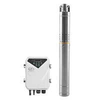 Pompe submersible hybride à vis de 2 pouces, double alimentation solaire et réseau AC, pour l'irrigation agricole et l'approvisionnement en eau des puits profonds