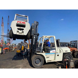 Montacargas TCM FD100 de 10 Toneladas, Producción 2020, Motor Diésel ISUZU, Construcción Resistente, Operación Confiable, Tracción en las Cuatro Ruedas, Neumáticos Sólidos, Usado - Product Image 1