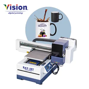 Impresora UV Tamaño A3 DX7 Cabezal de impresión con vidrio de café Impresora LED UV Impresora digital
