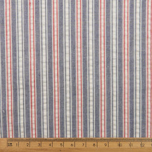 China personalizado ligero 55% algodón 45% poliéster rojo y blanco raya burbuja tela para Vestido camisero - Product Image 3