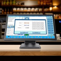 Sistem Layar PC KDS Dapur Berkualitas Tinggi 21 Inci, Sistem Mesin KDS Kantin yang Dapat Disesuaikan, Layar Sentuh All in One PC