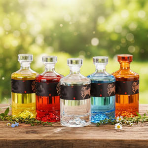 Bouteilles en verre vides pour spiritueux 500 ml, étiquette personnalisée, pour vin de fruits, whisky, vodka, gin, bouteilles de montagne, avec boîte - Product Image 1