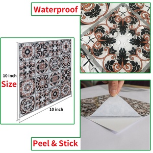 Adesivi per piastrelle da parete marocchini carta da parati a buccia e stick adesivi <span class=keywords><strong>floreali</strong></span> vintage per la decorazione domestica - Product Image 3