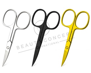 Tijeras para Cutículas de Acero Inoxidable de Alta Calidad con Hoja Curva para Diestros, Punta Afilada para Recortar Cejas, Vello de la Nariz y Maquillaje - Product Image 4