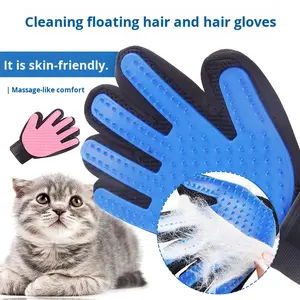 Guantes de baño ecológicos transfronterizos para mascotas para perros, masaje de aseo y cepillo hechos de goma duradera, suministros para mascotas - Product Image 5