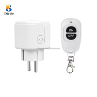 240V 16A EU FR 433MHz Kabellose Fernbedienung 2 Steckdosen IP55 Kunststoff-Steckdosenschalter Ein/Aus-Lichtschalter 50 Meter