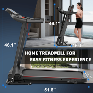 2.5 Folding Home with 12 Presets 7.5 Mph Range LED Display Black - Product Image 3