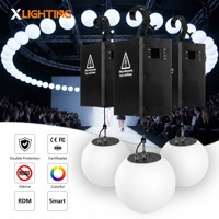 Système de levage motorisé DMX512 pour boule lumineuse cinétique RGBW programmable pour salle de bal d'hôtel et salle de banquet